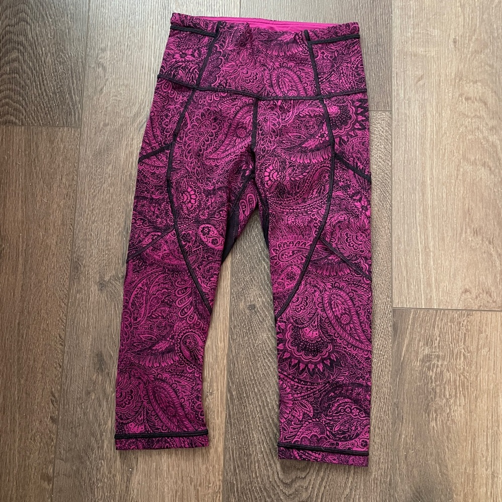Lululemon Paisley Print Leggings - Pink